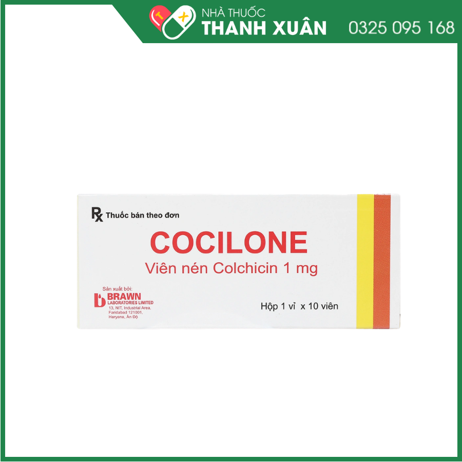 Cocilone 1mg điều trị và dự phòng cơn gout cấp